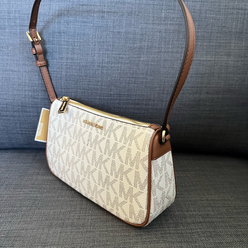 NWT MICHAEL KORS JET SET MEDIUM POUCHETTE BAG CLUTCH PURSE - Picture 7 of 8